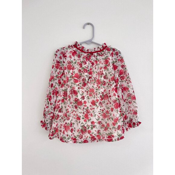 Janie and Jack Floral Chiffon Top 3 - Picture 9 of 12